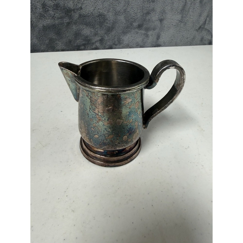 Nickel Silver Vintage Small Pitcher or Creamer Wearbrite Grand Silver Co